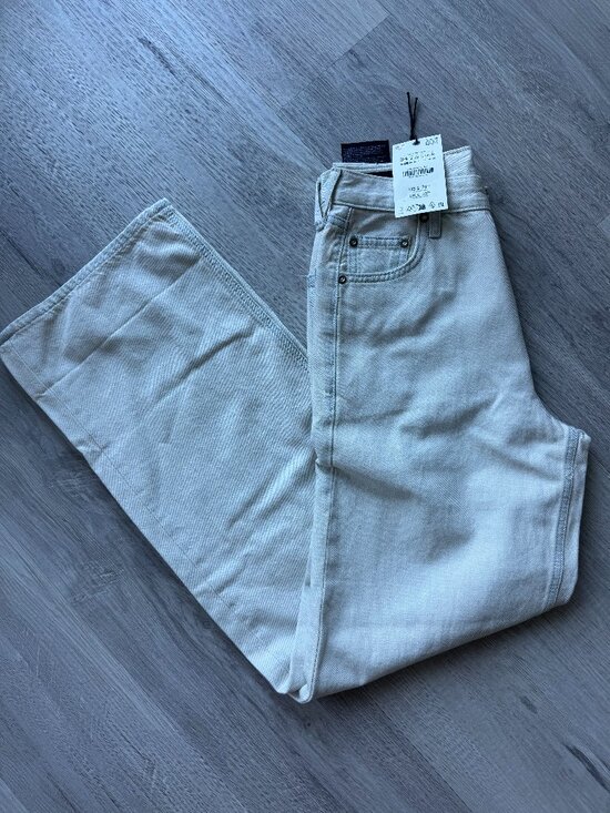 Zara Denim - Zara ZW Baggy Cuffed Jeans NWT — Pale Sky Blue, Size 2 (EU 34)